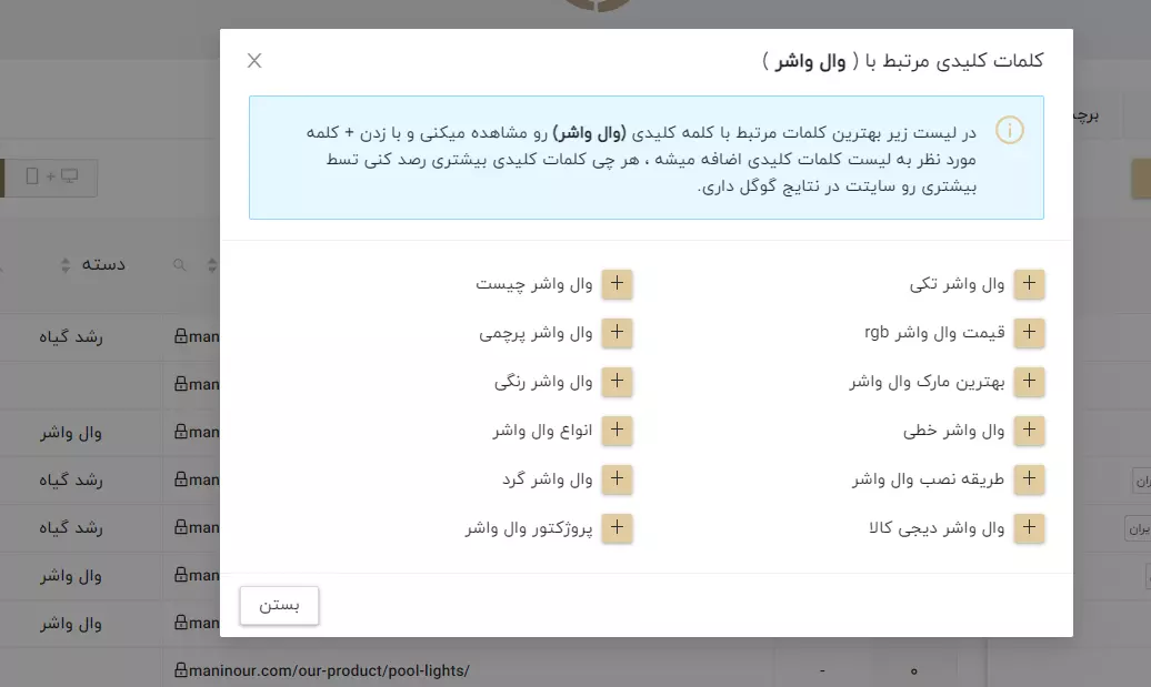 کلمات کلیدی مرتبط