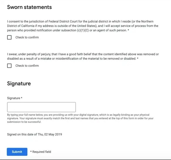 مرحله چهارم رفع خطا dmca در سرچ کنسول