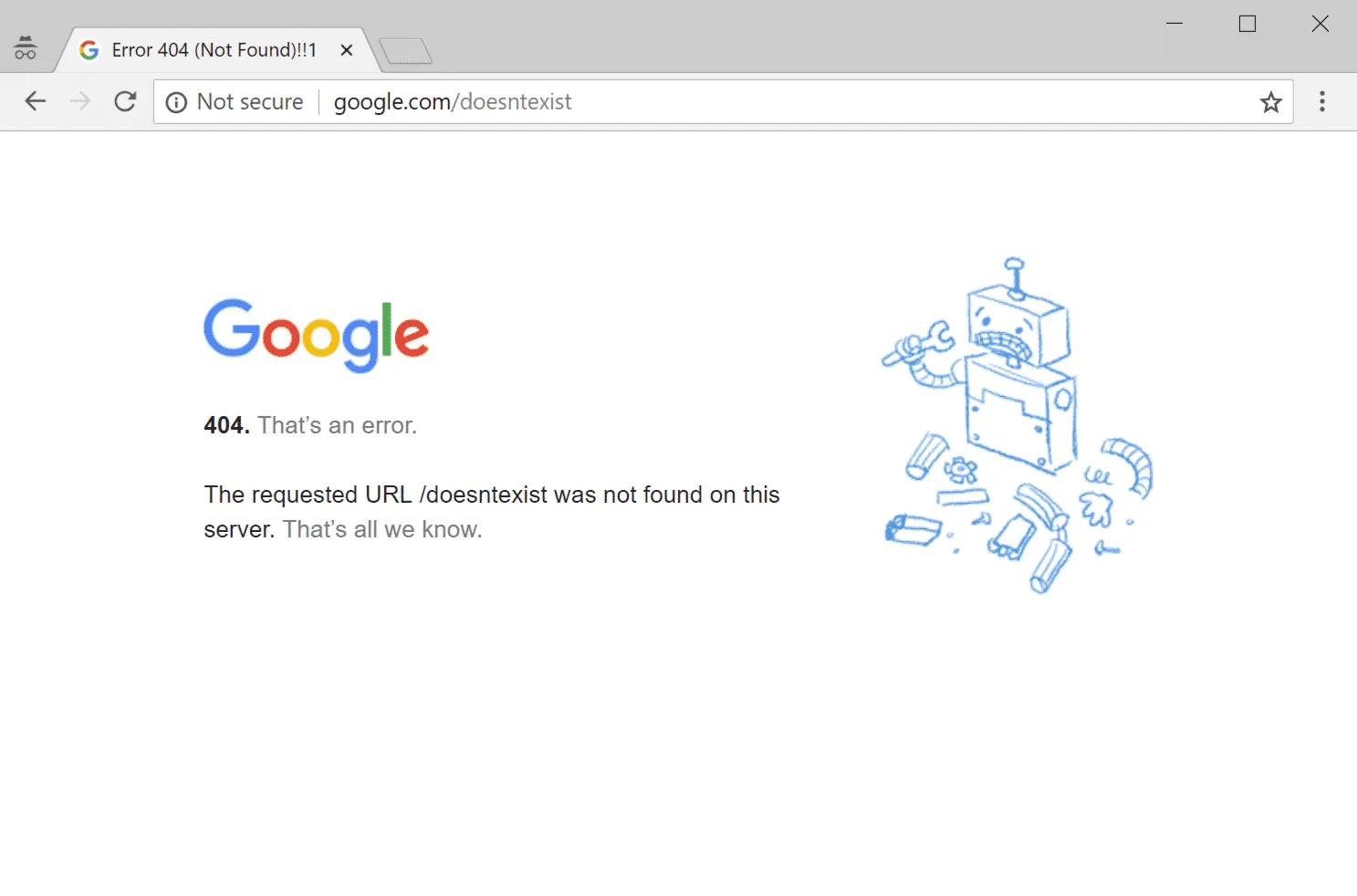 صفحه خطای Google 404