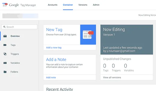 ابزار Tag Manager