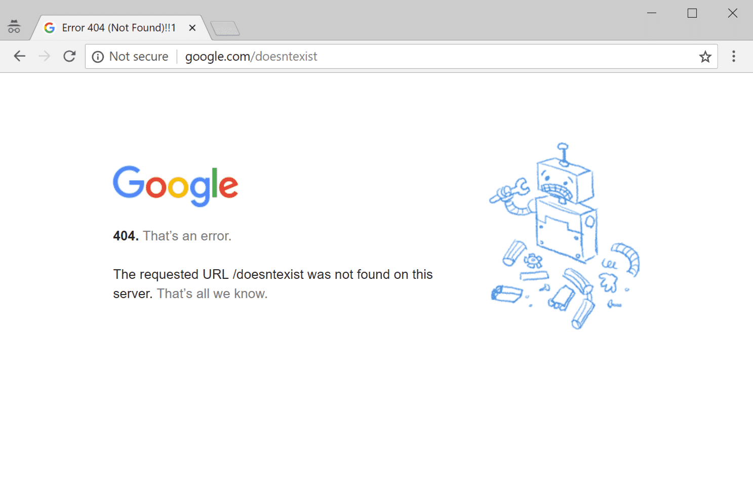 صفحه خطای Google 404