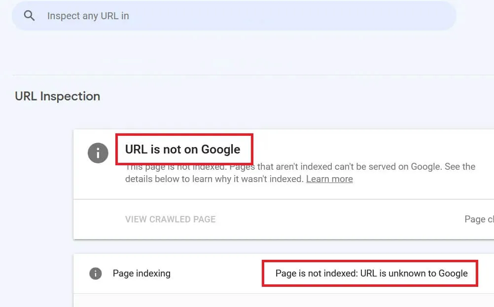 علت ارور URL is not on Google در سرچ کنسول و رفع آن