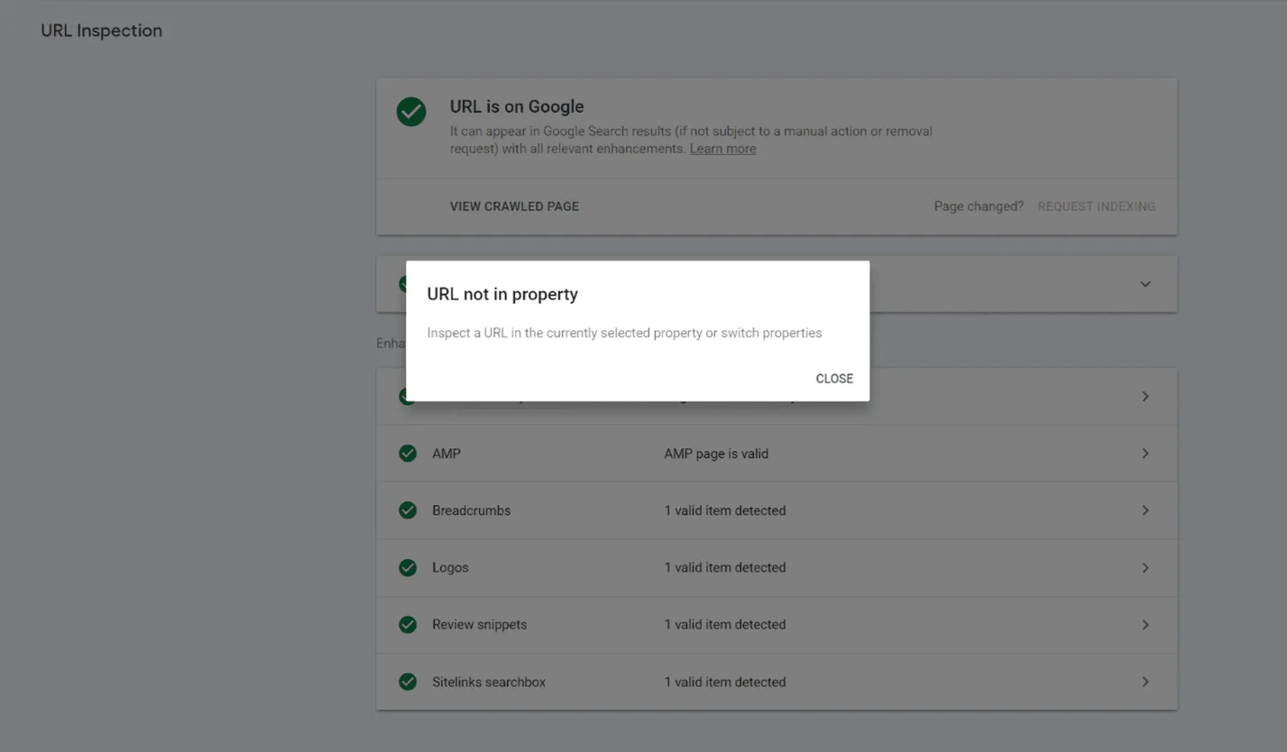 علت خطای URL not in property در سرچ کنسول و راه رفع آن
