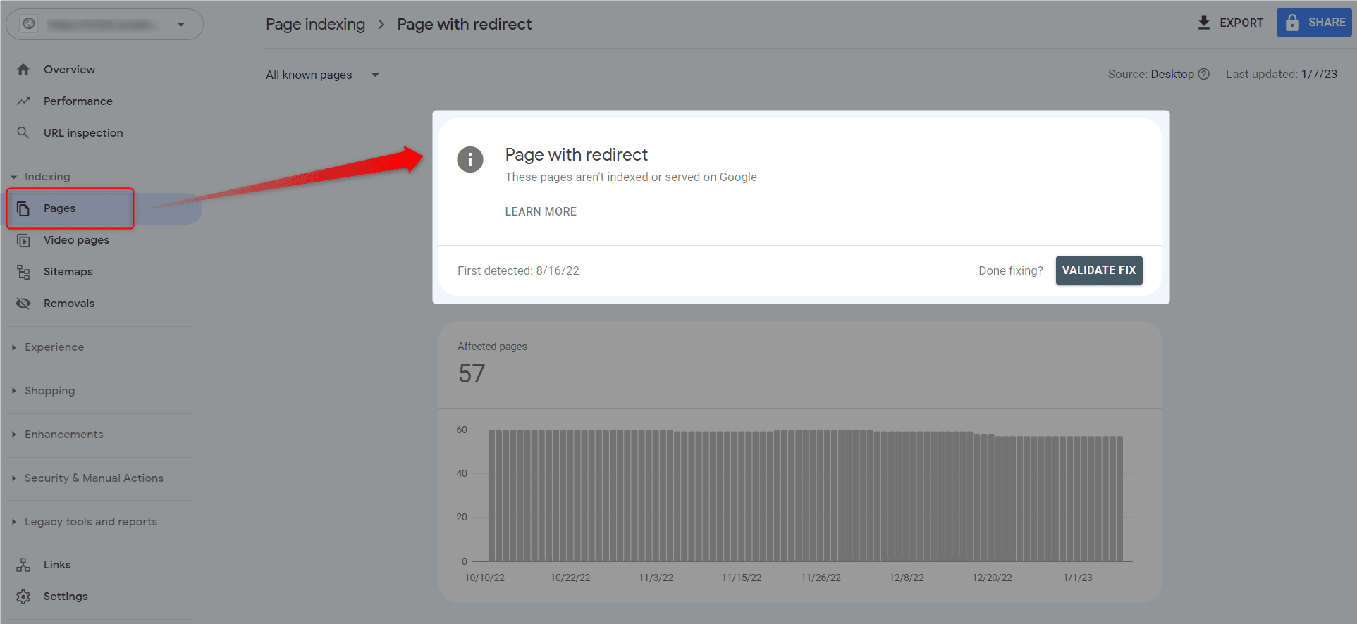 علت خطای Redirect error در سرچ کنسول چیست 