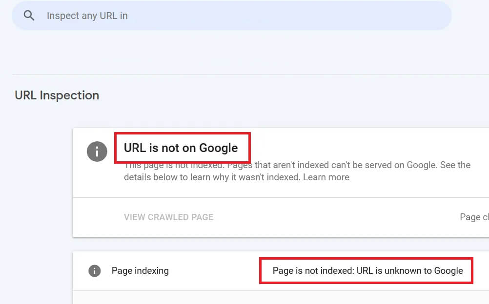 علت ارور URL is not on Google در سرچ کنسول 