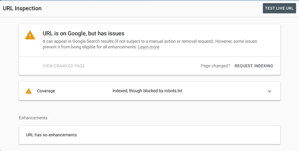 علت خطای URL is available to Google, but has issues در سرچ کنسول و راه حل رفع آن