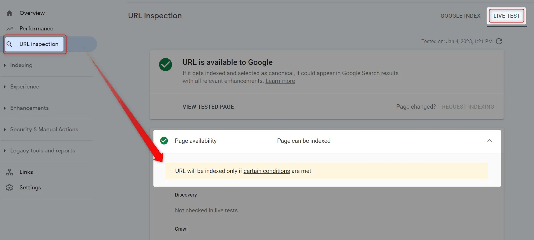 علت خطای URL will be indexed only if certain conditions are met در سرچ کنسول و رفع آن