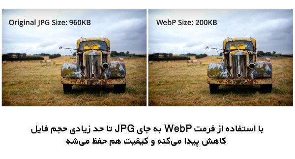 مقایسه webp و jpg