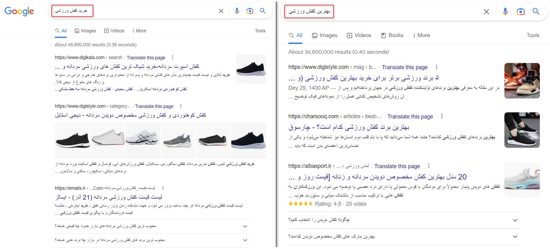عدم نمایش سایت در سرچ گوگل به دلیل رعایت نکردن Search intent